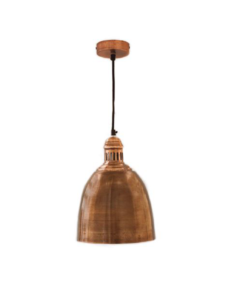 Ceiling lamp 21cm copper finish metal 60W E27