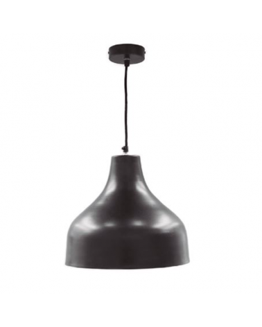 Lámpara de techo de 31cm de aluminio acabado negro 60W E27