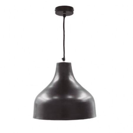 Lámpara de techo de 31cm de aluminio acabado negro 60W E27