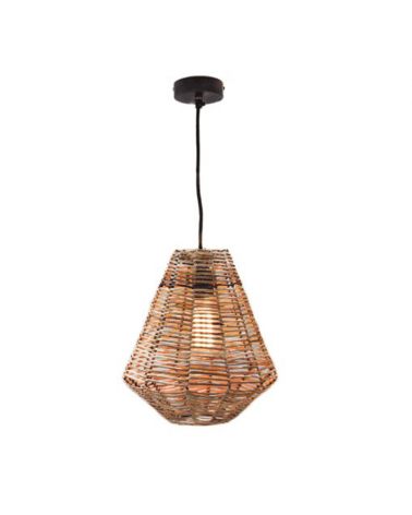 Ceiling lamp 41cm rattan and steel 60W E27