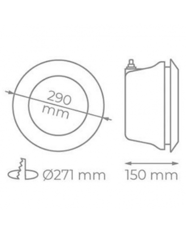 Submersible recessed lamp for PAR56 white IP68