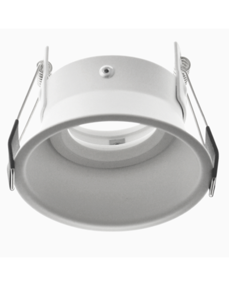 Aro redondo aluminio empotrable 8,4 cm basculante GU10 blanco arena