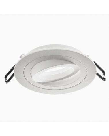 Round aluminum downlight spot ring recessed 9.2cm GU10 white