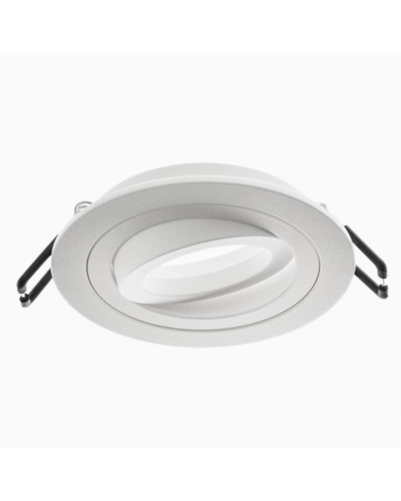 Round aluminum downlight spot ring recessed 9.2cm GU10 white