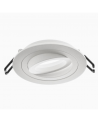Aro spot downlight redondo aluminio empotrable 9,2cm GU10 blanco