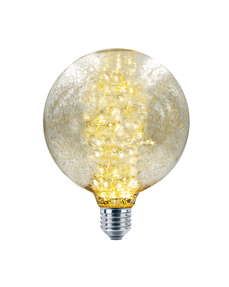 LED Crackle Globe Bulb 125 mm. tree E27 1.8W 2200K 145Lm.