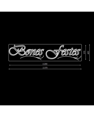 Outdoor sign BONES FESTES of 2.57 meters LEDs 62W