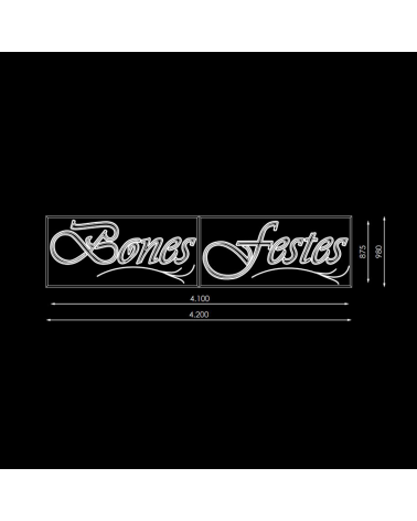 Outdoor sign BONES FESTES of 4.20 meters LEDs 100W