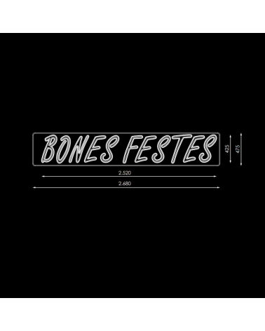 Cartel para exterior BONES FESTES de 2,68 metros LEDs 66W