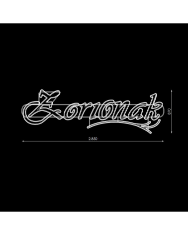 Cartel para calles ZORIONAK de 2,85 metros LEDs 67W