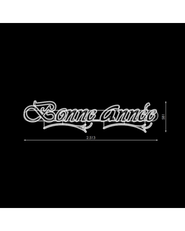 Outdoor sign BONNE ANNÉE of 2.51 meters LEDs 69W