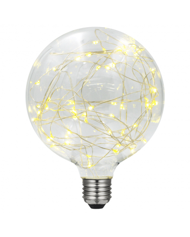 LED Clear Globe Light Bulb Threads 125 mm. E27 1.4W 2700K 50Lm.