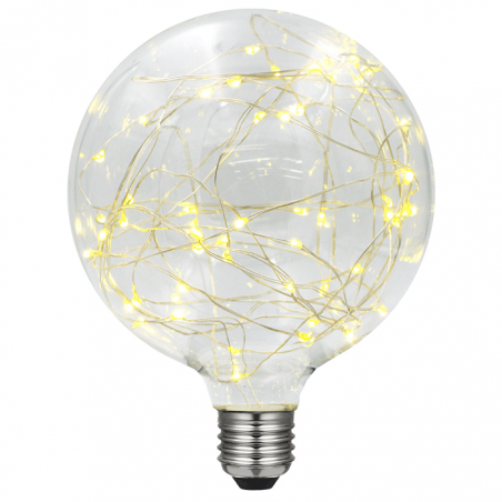 LED Clear Globe Light Bulb Threads 125 mm. E27 1.4W 2700K 50Lm.