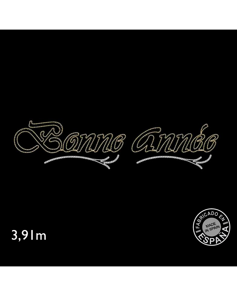 Cartel para exterior BONNE ANNÉE de 3,91 metros LEDs 102W