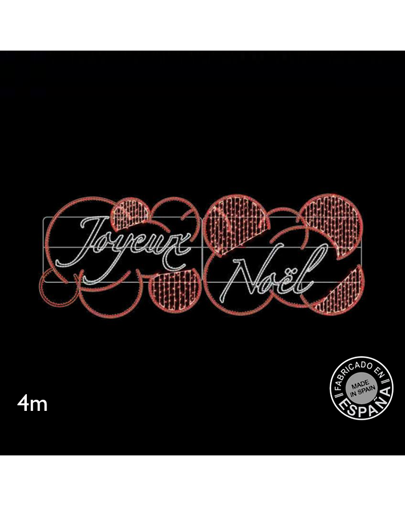 Cartel para calles JOYEUX NOËL de 4 metros LEDs 186W