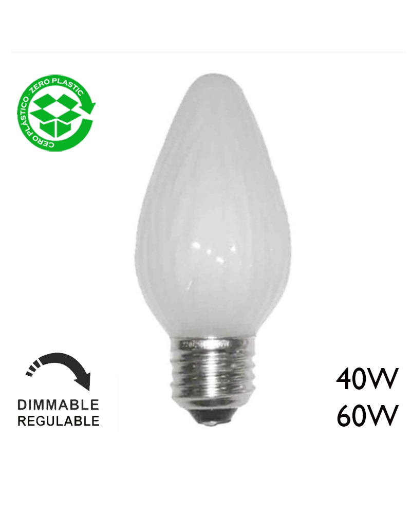 Matte curly latern candle bulb E27 socket 230V