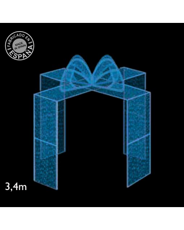 Walkable 3D flashing LED gift box 3.40x3.40x3.40 meters IP65 low voltage 24V