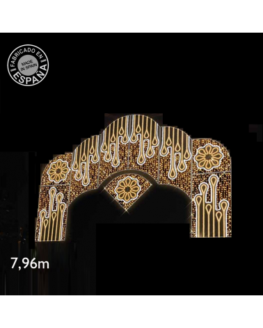 Christmas figure arch shape for street warm and cold light 7.96 meters LEDs 1025W
