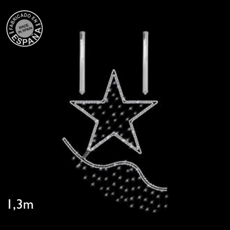 Side Christmas figure warm and cold light star 1.30 meters suitable for outdoor