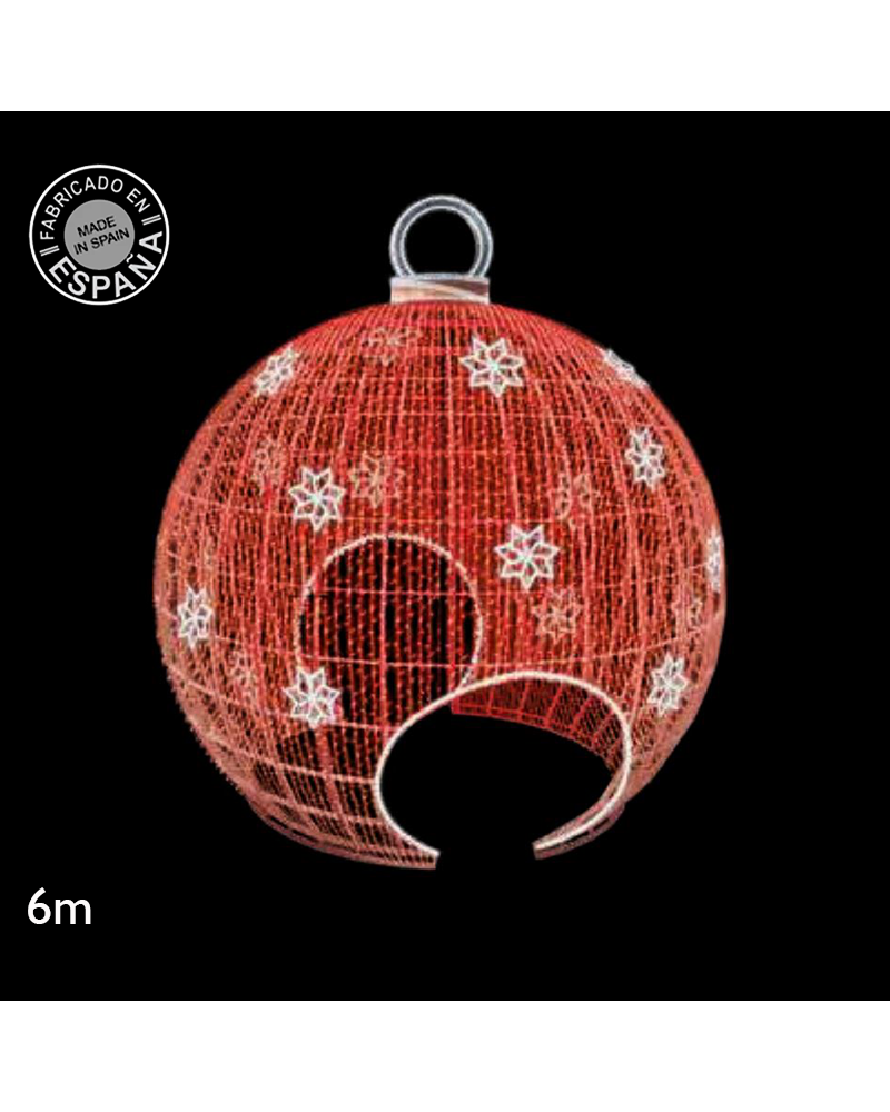 Giant walkable ball LED flashing red and cold white 6 meters low voltage 24V 1110W