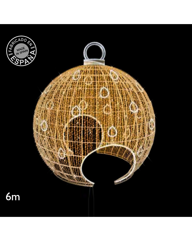 Bola gigante transitable LED flashing cálida y fría 6 metros baja tensión 24V 450W