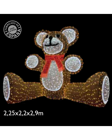 3D bear 2.25x2.2x2.9 meters LED and colored tapestry IP65 low voltage 24V