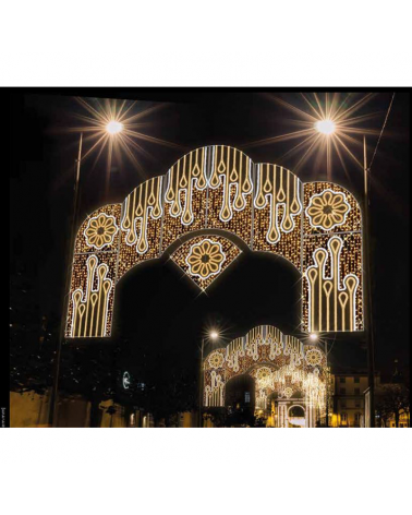 Christmas figure arch shape for street warm and cold light 7.96 meters LEDs 1025W