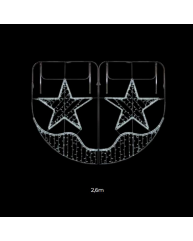 Side Christmas figure warm and cold light star 1.30 meters suitable for outdoor