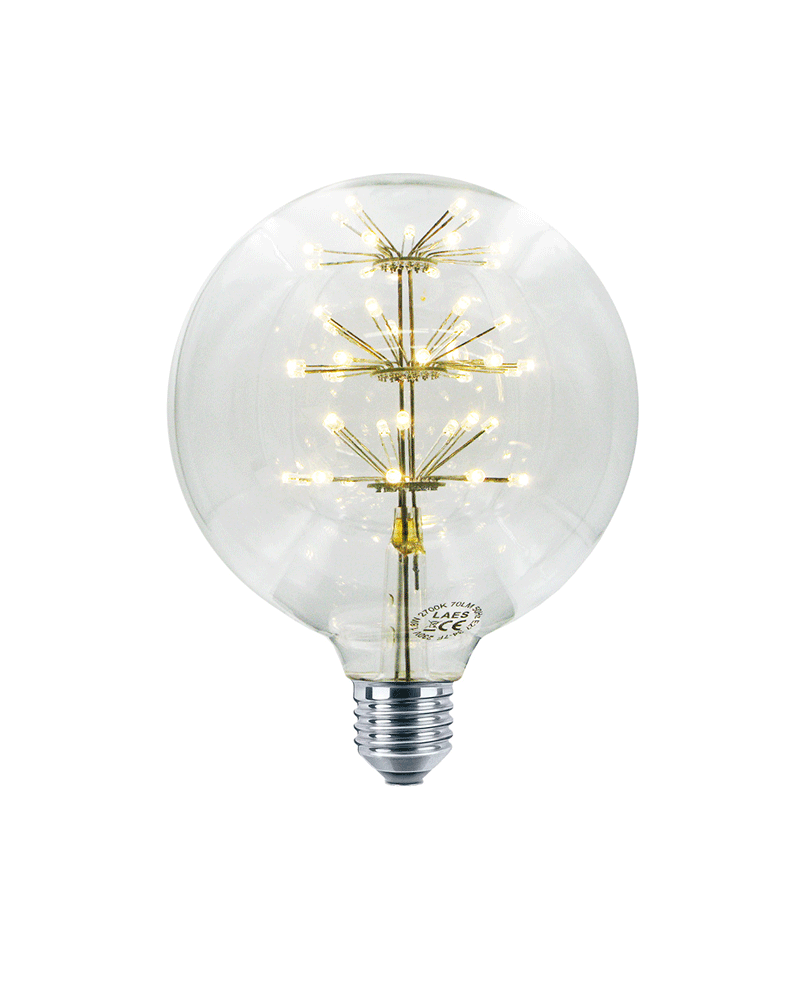 LED Clear Globe Bulb 125 mm. tree E27 1.8W 2200K 145Lm.