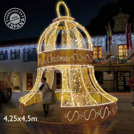 Walkable Christmas bell 4.25x4.5 meters LED and tapestry IP65 low voltage 24V