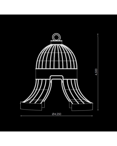 Walkable Christmas bell 4.25x4.5 meters LED and tapestry IP65 low voltage 24V