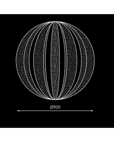 Bola 3D LED y tapiz 90cm varios colores apto para exteriores 230V 277W