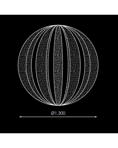 Bola 3D LED y tapiz 130cm varios colores apto para exteriores 230V 378W