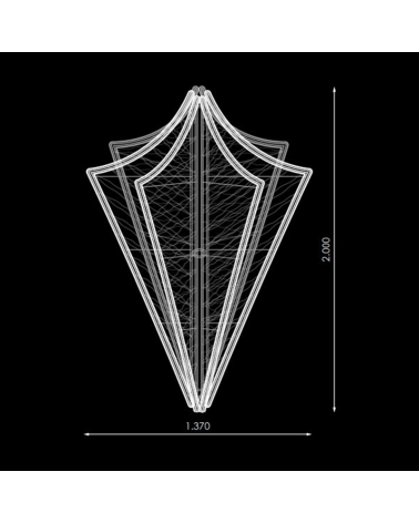 Figura navideña 3D LED flashing 1,37x2 metros apto para exteriores 230V 140W