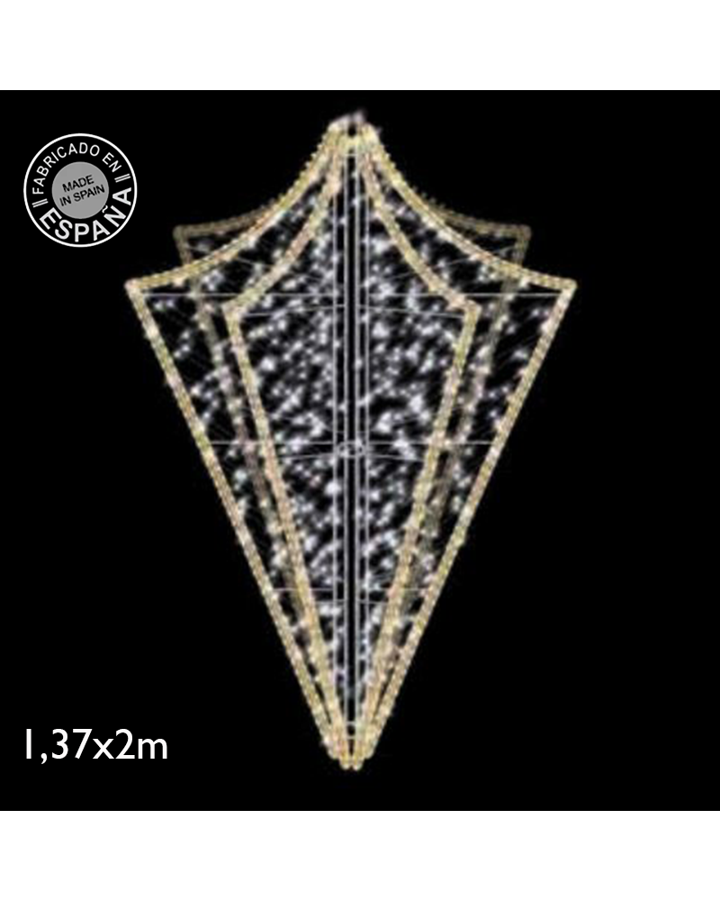 Figura navideña 3D LED flashing 1,37x2 metros apto para exteriores 230V 140W