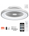 Ventilador lámpara de techo acabado gris y blanco 65cm LED 70W 2700-5000K