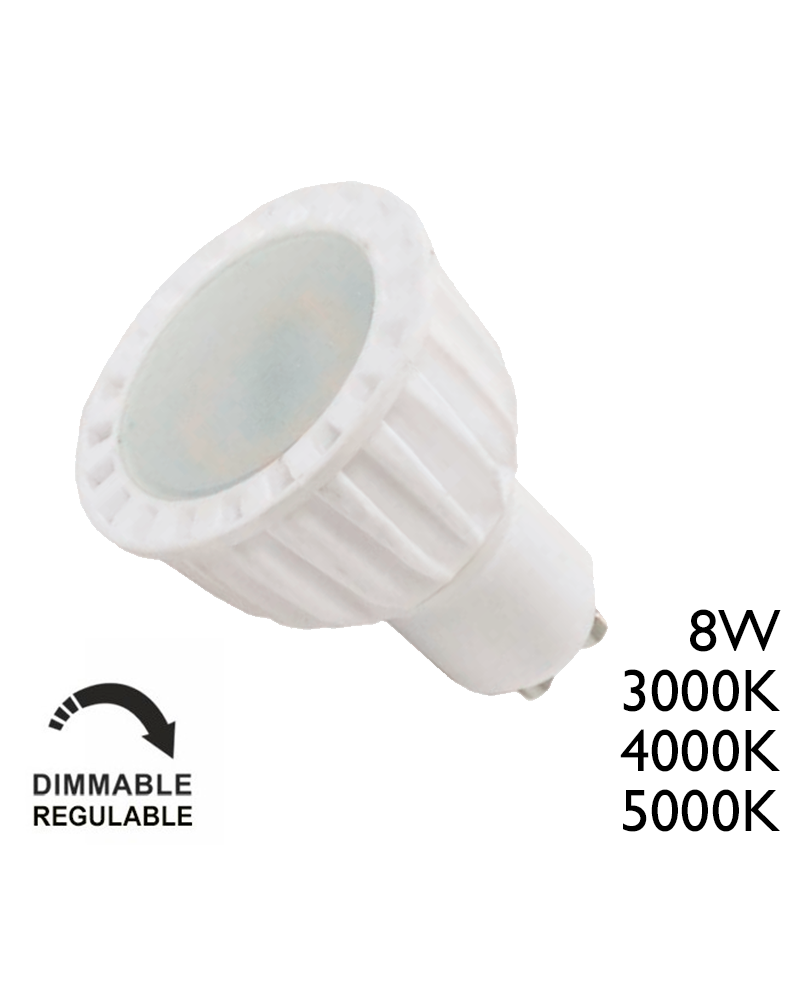 Spot Dicroica LED 8W GU10 120º 850Lm regulable