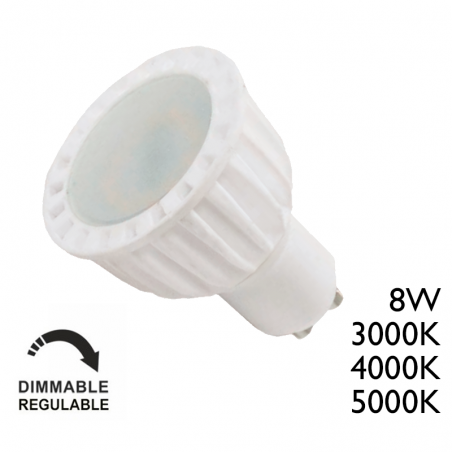 Spot Dicroica LED 8W GU10 120º 850Lm regulable