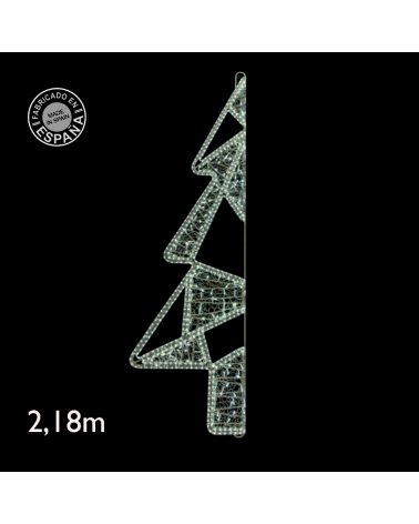 Christmas tree figure for lampposts forms half a stuffed tree