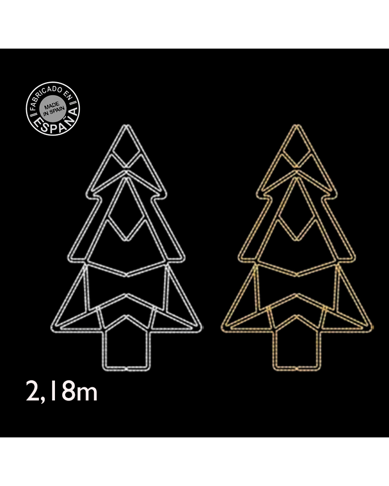 Christmas tree silhouette figure for streetlights in the shape of a Christmas tree silhouette