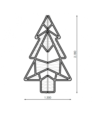 Figura navideña para farolas forma arbol de Navidad relleno