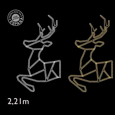 Luminous christmas figure front part deer silhouette for lampposts