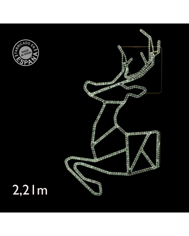 Figura de navidad luminosa parte delantera ciervo silueta para farolas