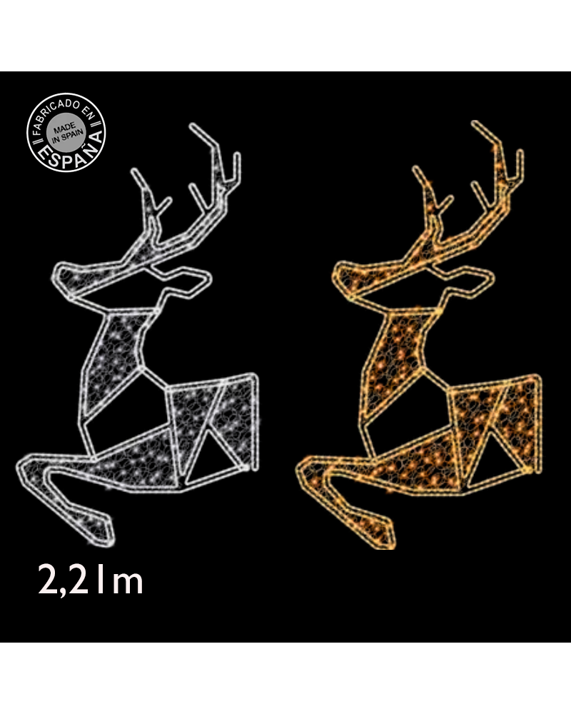 Luminous Christmas figure for lampposts front shape stuffed reindeer