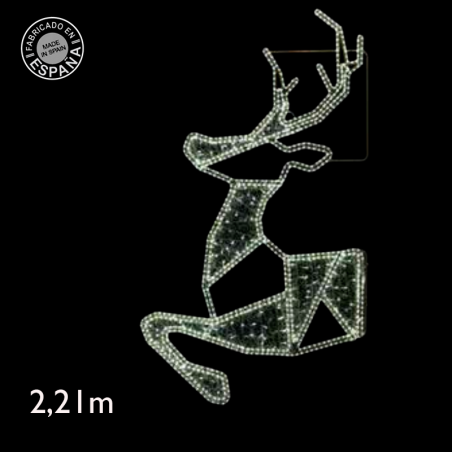 Luminous Christmas figure for lampposts front shape stuffed reindeer