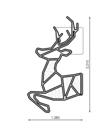 Luminous Christmas figure for lampposts front shape stuffed reindeer