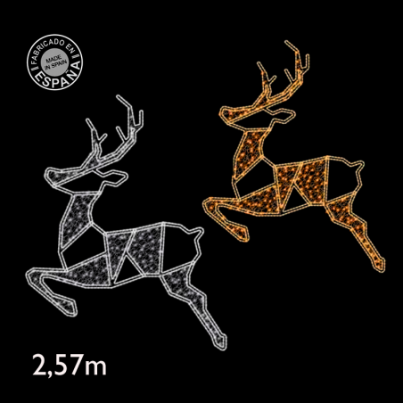 Luminous Christmas reindeer figure for streetlights or facades stuffed jumping deer