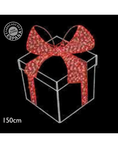 Christmas figure gift box 1.50x1.88 meters LED cool and red light 97W suitable for outdoor use