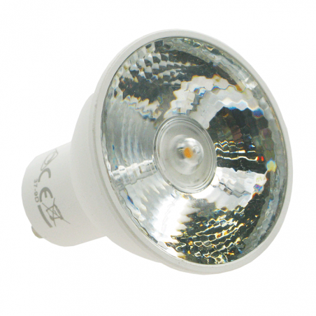 LED Spotlight bulb 50 mm. 7W GU10 15º 2700K 395Lm.