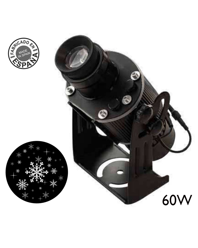 60W LED Christmas lights projector for exteriors with snowflakes photolith